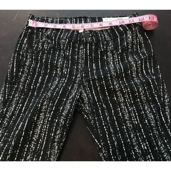 Rag & Bone Jean Black/White Barcode Print Stretch Leggings - Size 24 - NWT - Picture 5 of 12